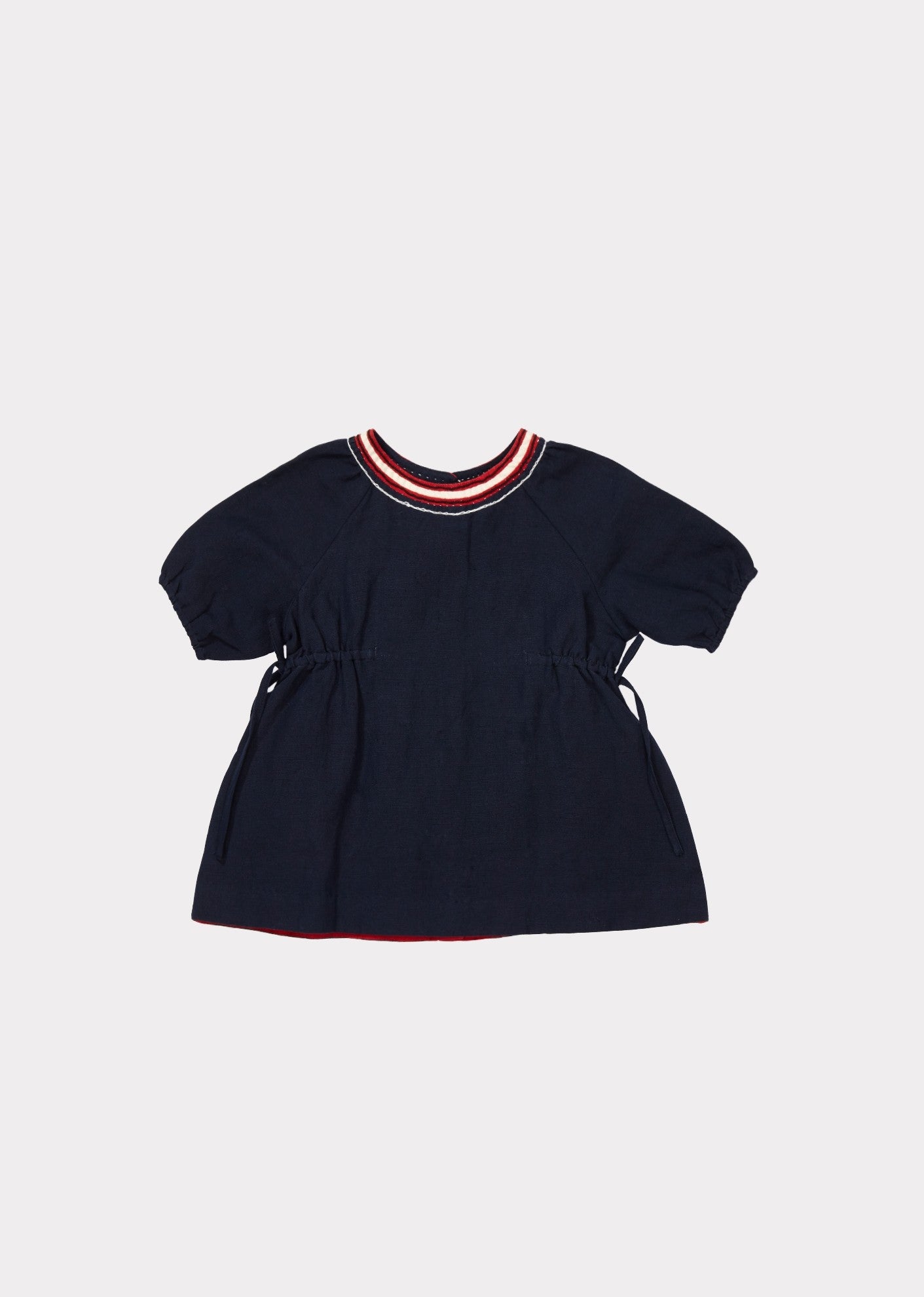 Baby Girls Navy Cotton Woven Dress