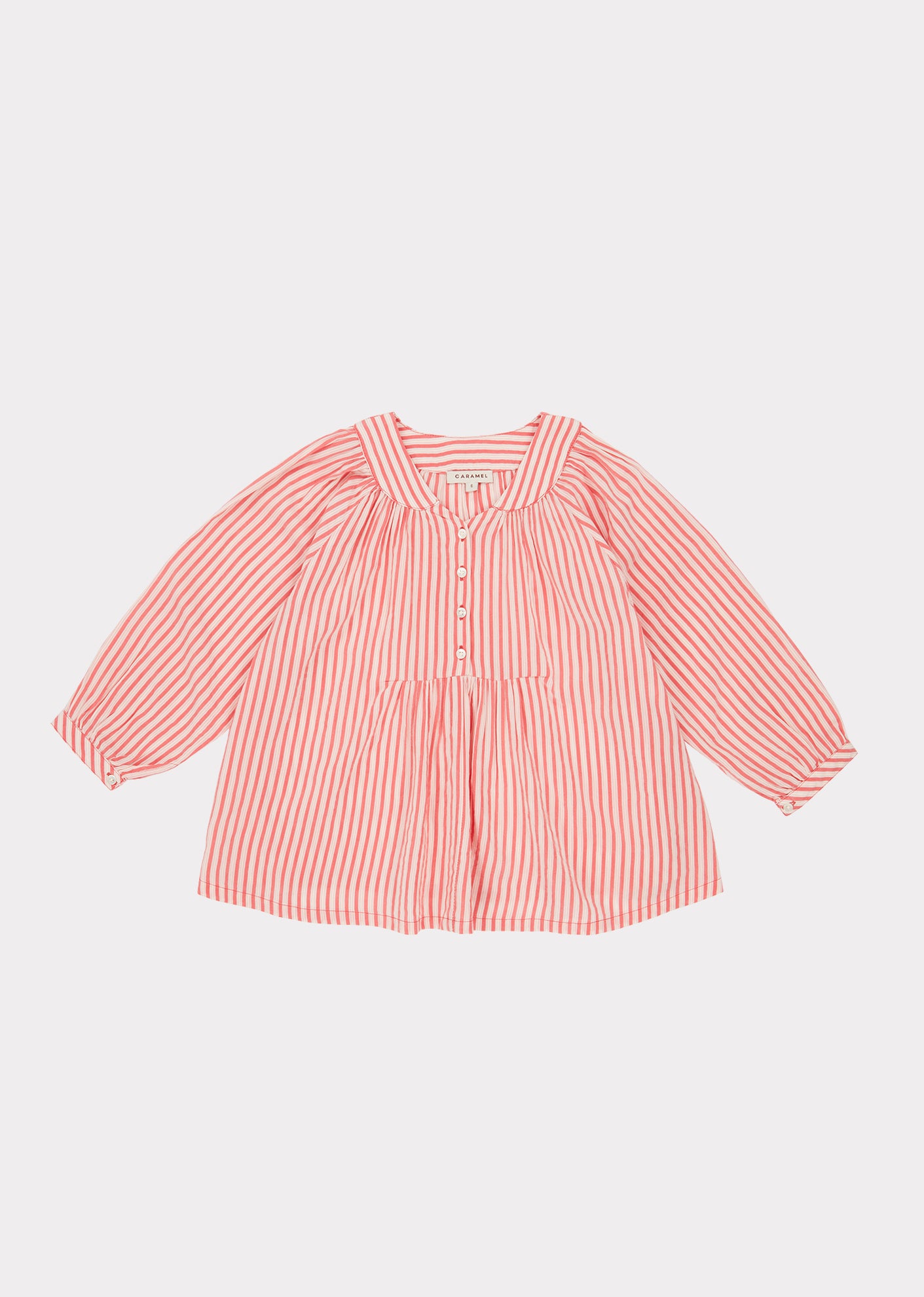 Girls Red Striped Top