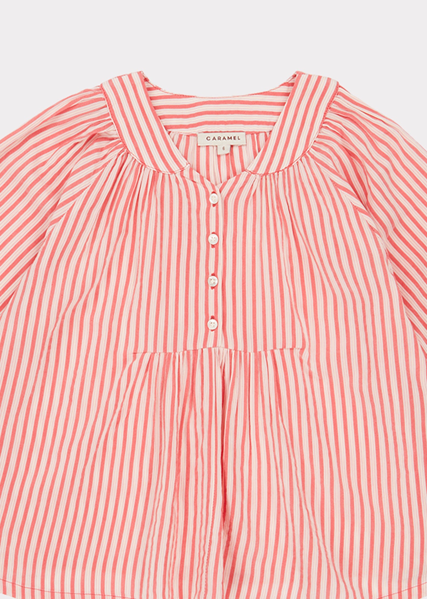 Girls Red Striped Top
