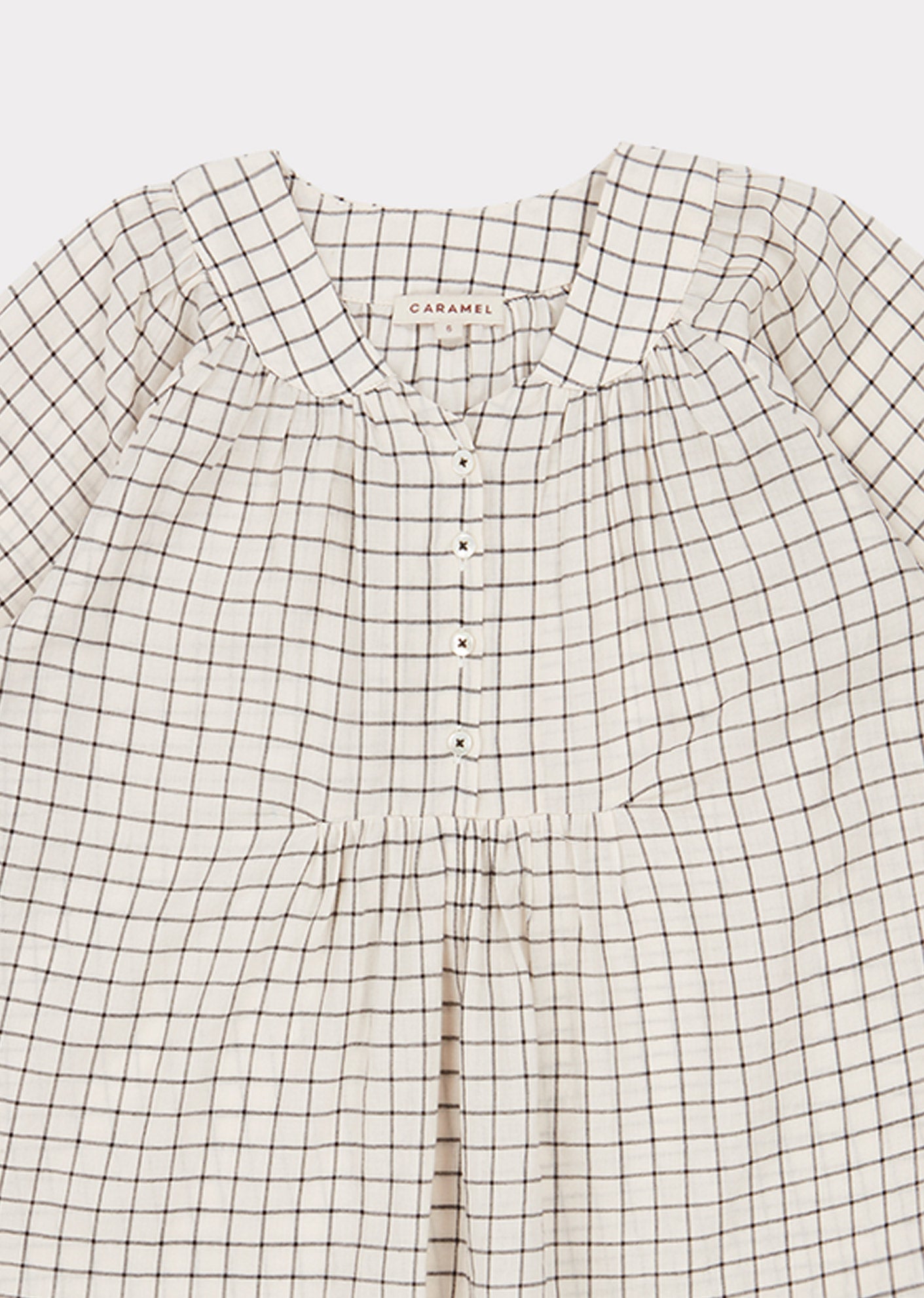 Girls Black & White Check Top