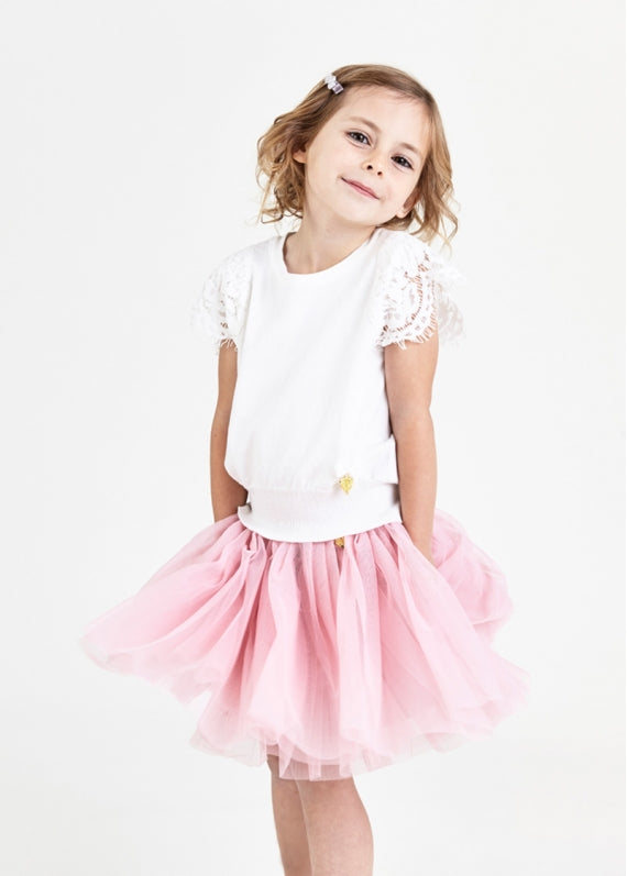 Girls Rose Princess Skirt