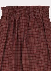 Girls Burgundy Check Vulture Trousers