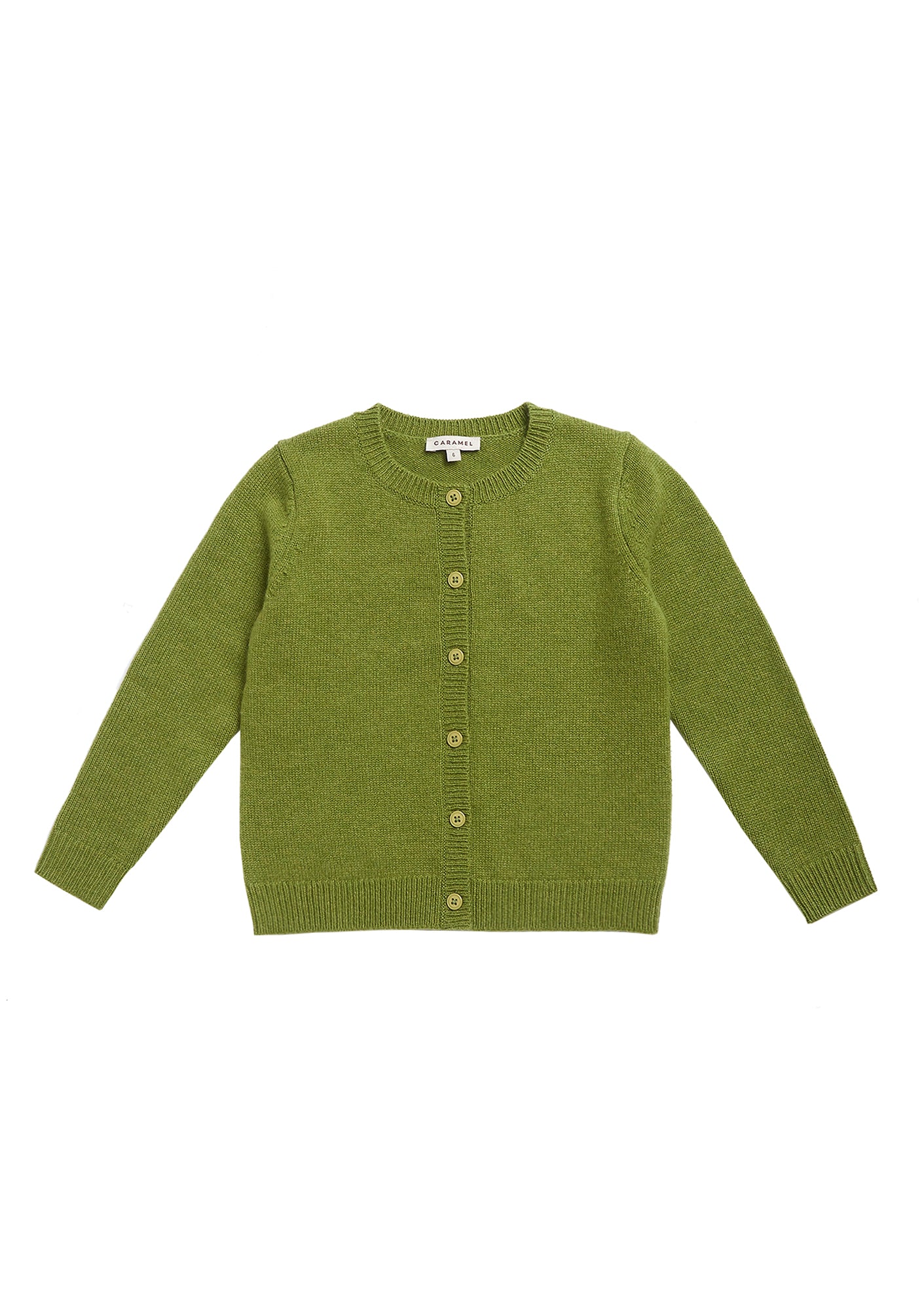 Girls Green Cashmere Cardigan