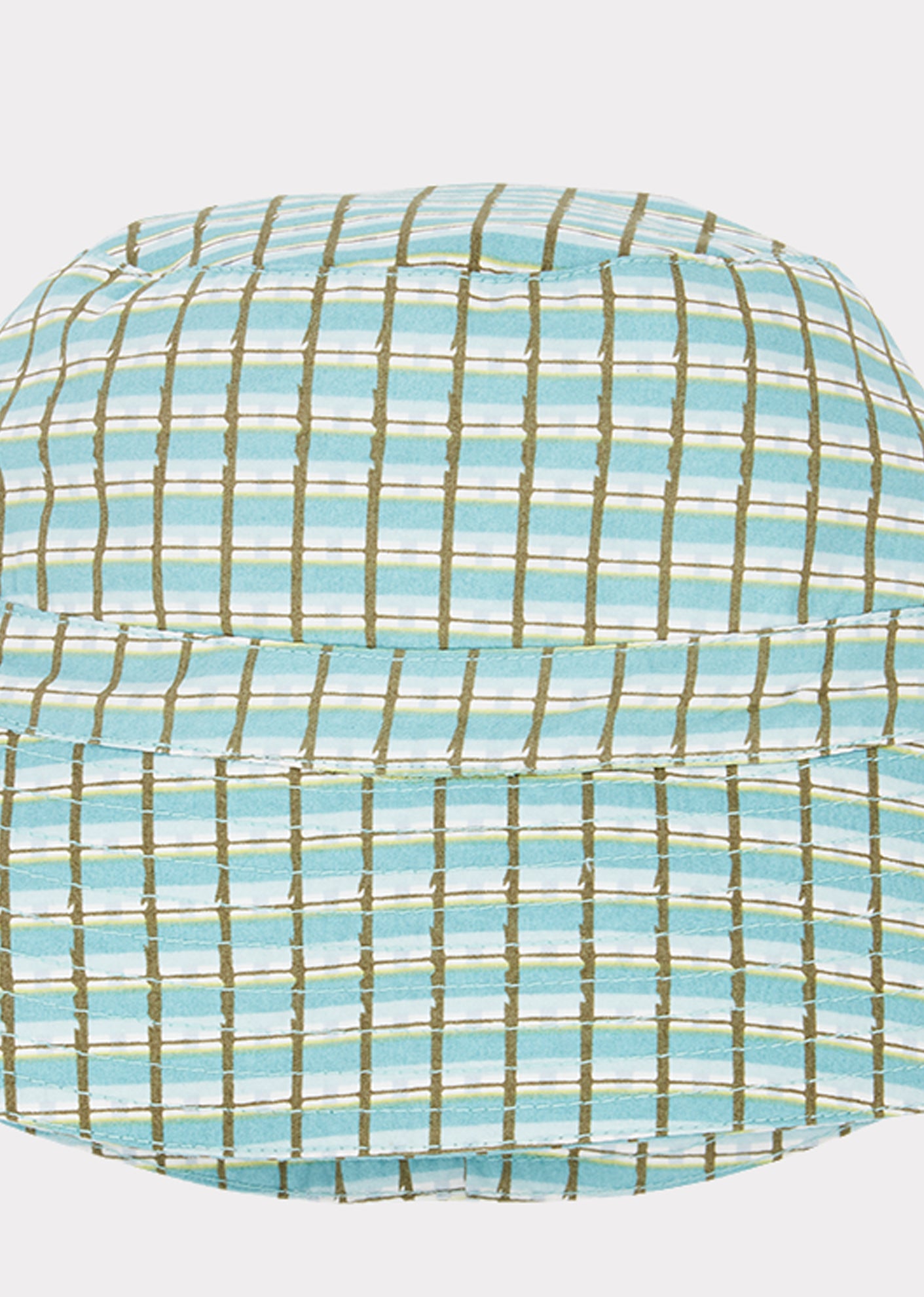Boys & Girls Green Check Cotton Hat