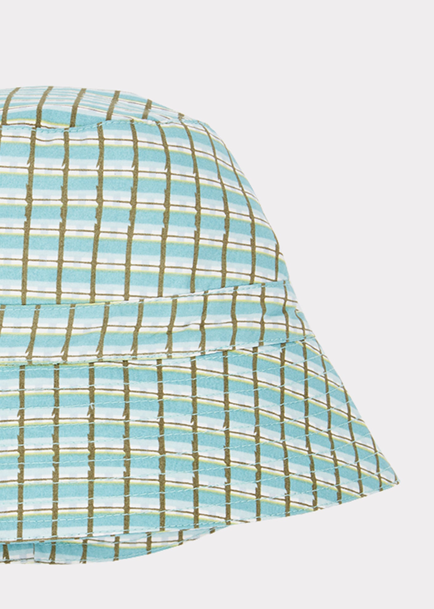 Boys & Girls Green Check Cotton Hat