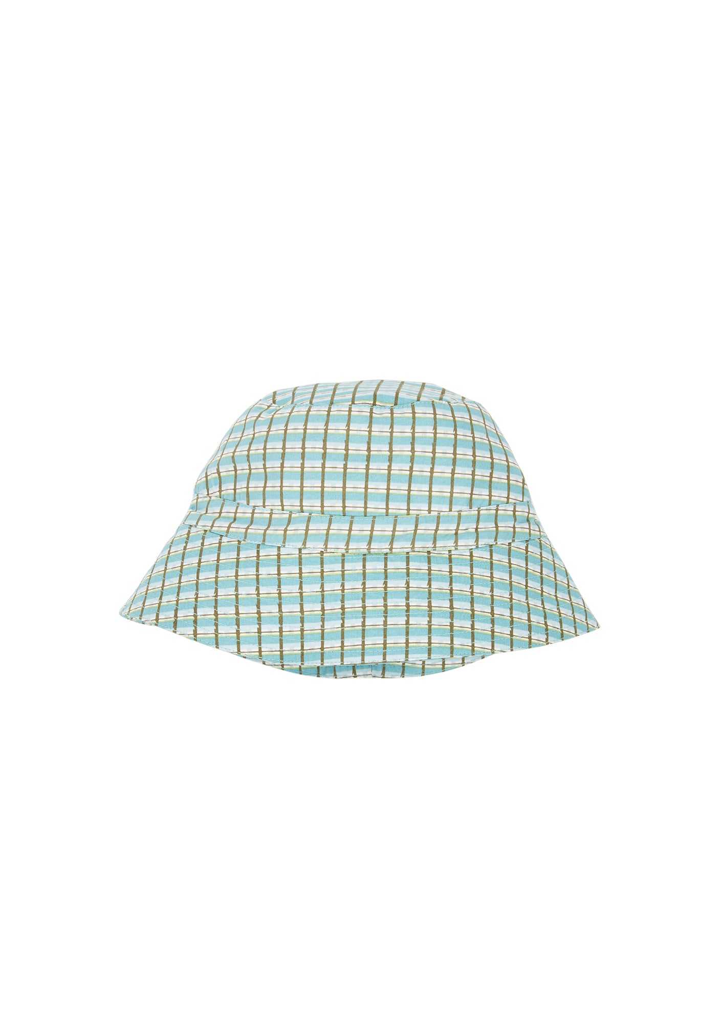 Boys & Girls Green Check Cotton Hat