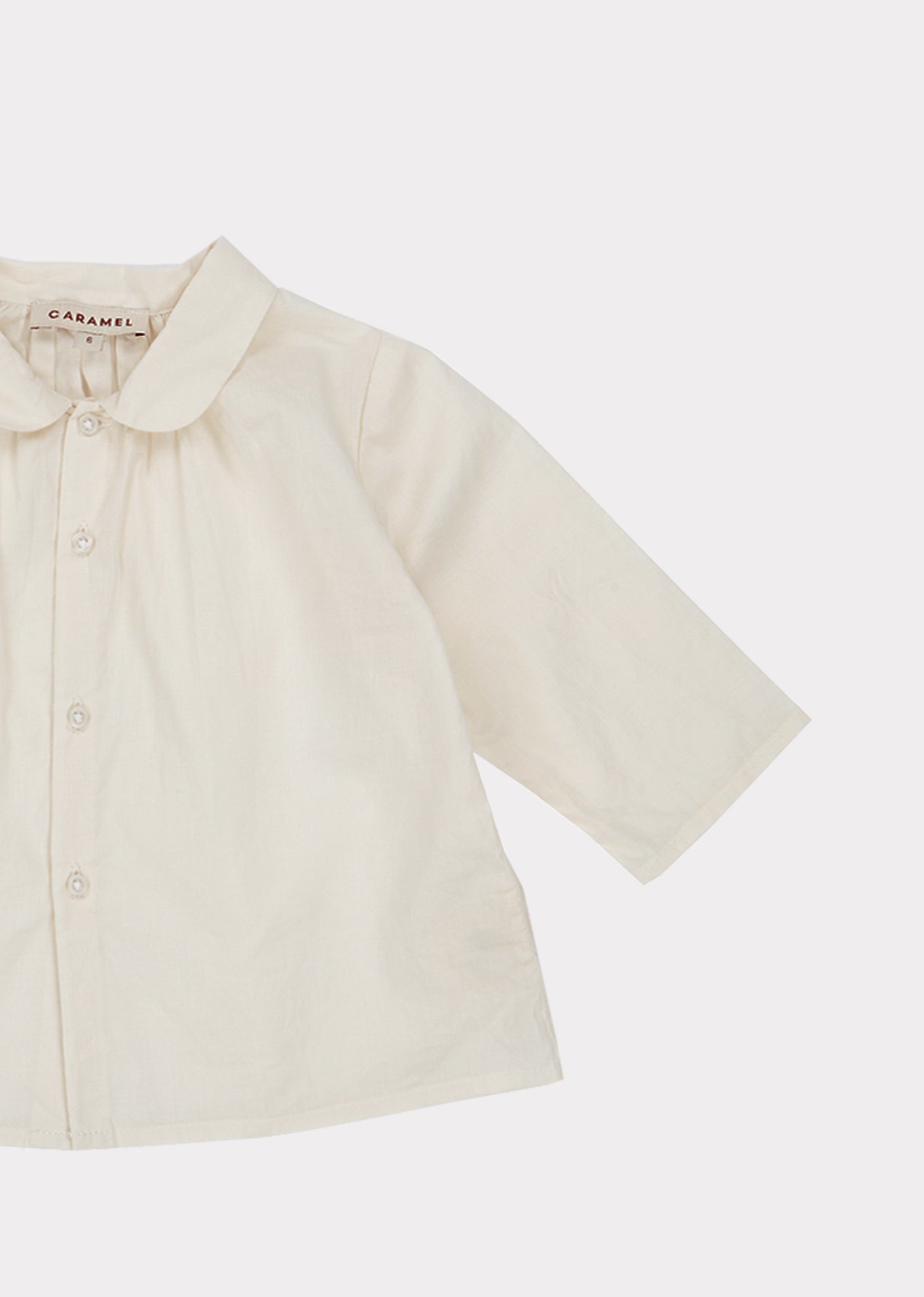 Baby Girls White Cotton Shirt