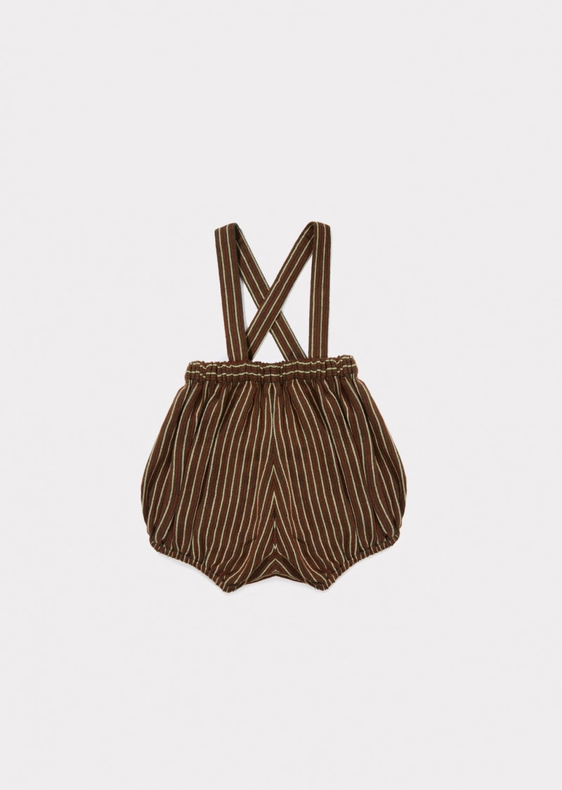 Baby Brown & Green Striped Romper