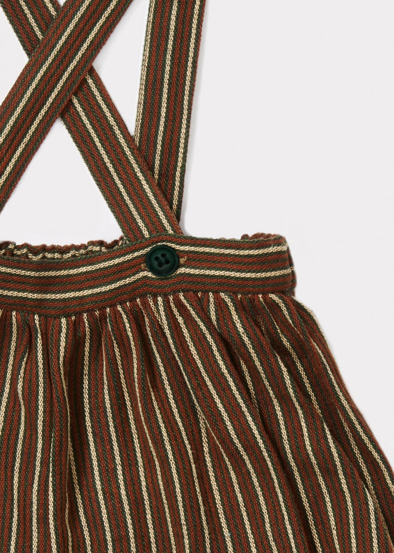 Baby Brown & Green Striped Romper