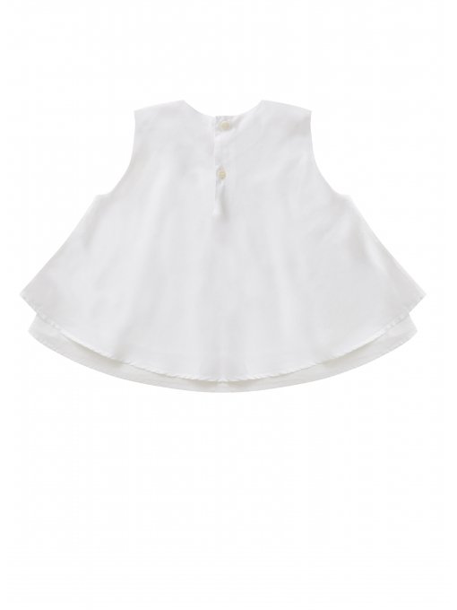 Girls White Cotton Shirt