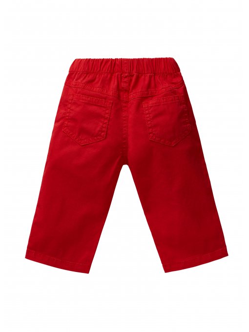 Baby Lava Red Cotton Treousers